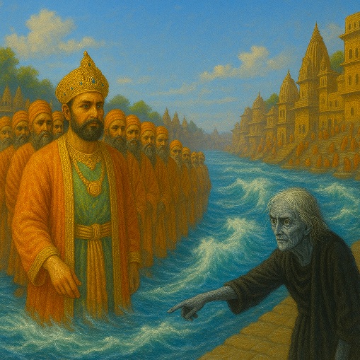 A painting of a person pointing at a person in a gold crown

AI-generated content may be incorrect.